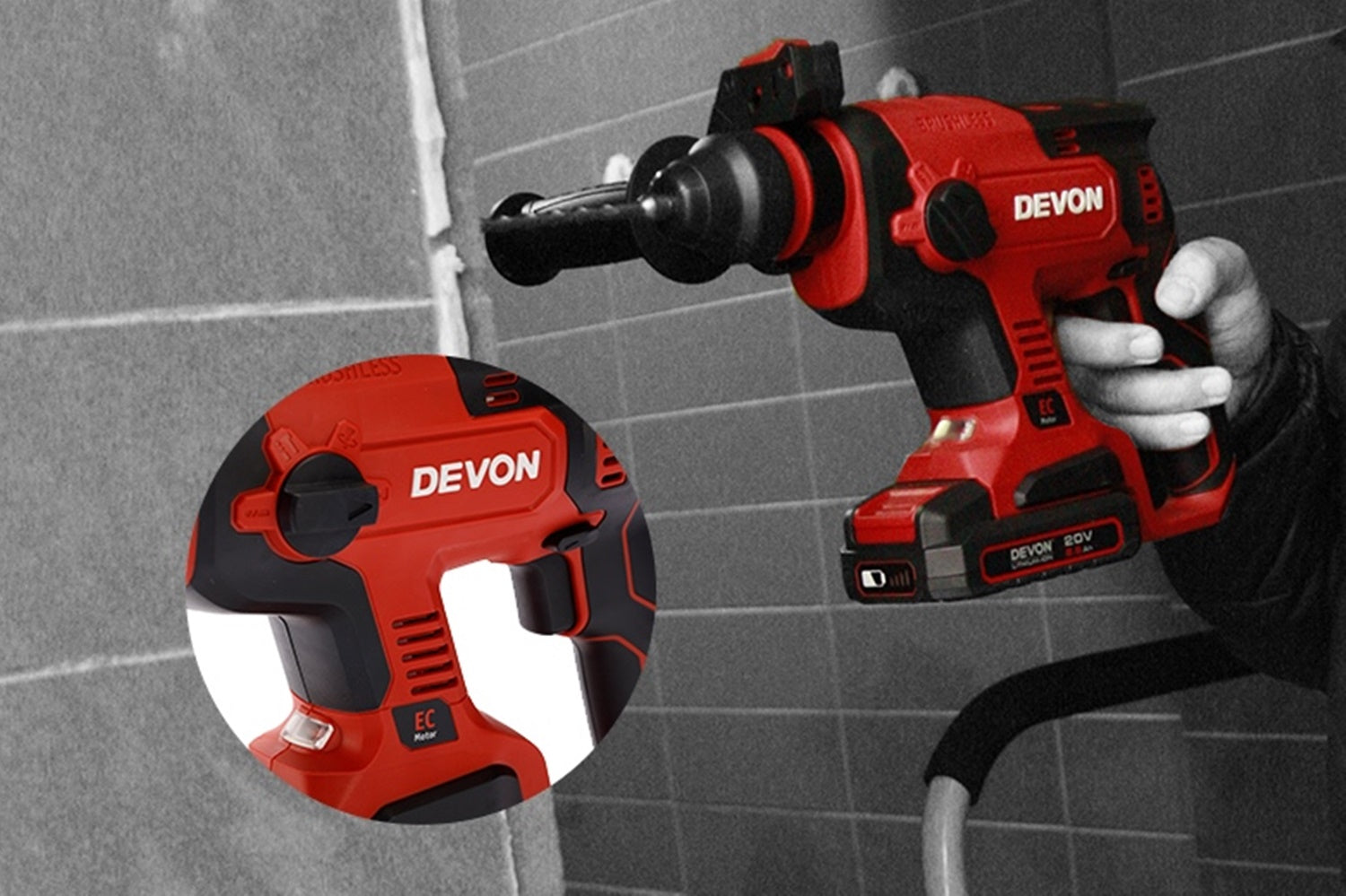 大有DEVON 三用電錘(鋰20V)(無刷) 5401-Li-20RH
