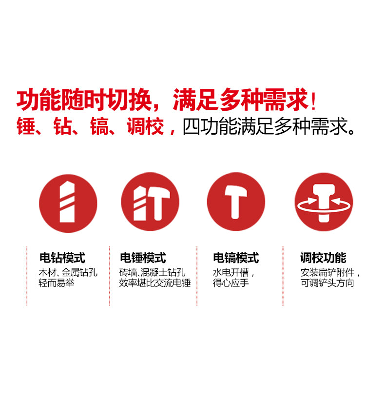 大有DEVON 重裝三用電錘(鋰20V)(無刷)(淨機) 5402-Li-20RH26